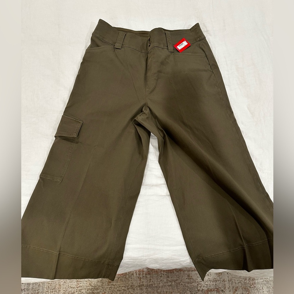 NWT Spanx Green Twill Cropped pants